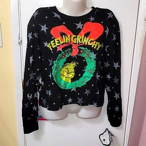 Grinch graphic t shirt new stars long sleeve cropped